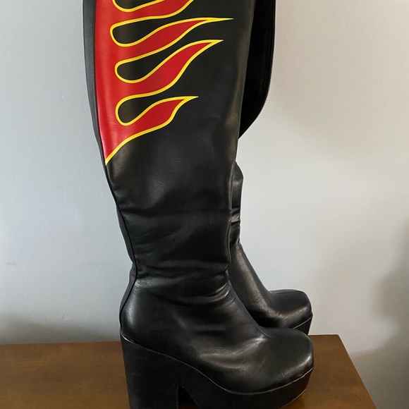 Lamoda raver platform boots new no box size 8 - Picture 3 of 5